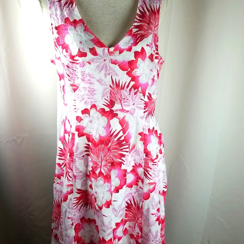 Lands End floral midi summer dress size 12